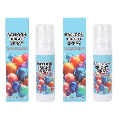 2 шт. спрей для воздушных шаров High Shine Gloss, долговечный спрей для блеска воздушных шаров для украшения вечеринки 100 мл