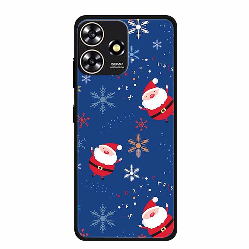 Christmas Phone Cases For ZTE Blade V50 Design 4G/ V50 Smart / A73 4G / Axon 50 Lite Cases Shockproof Silicone Soft Black Covers