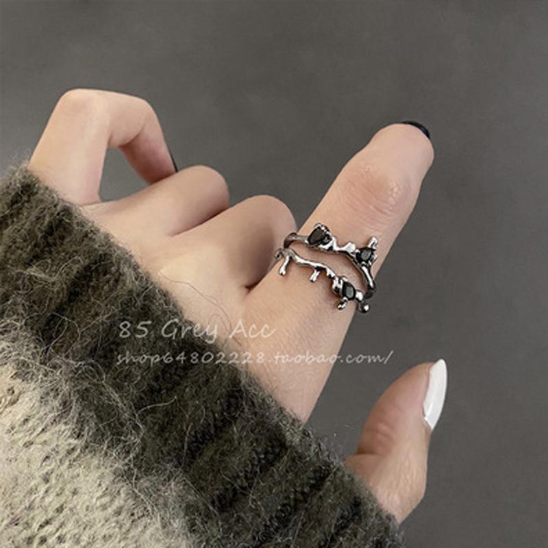 Новые милые зеленые кольца-монстры для женщин, модные милые двухцветные кошачьи глаза, открытые парные кольца, свадебные аксессуары для пальцев, ювелирные изделия