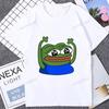 Harajuku Style Funny Cartoon Pepe Frog Emote Graphic Printed T Shirt Short Sleeve Tshirt Loose Streetwear Hipster Soft Unisex Tees