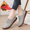 Зимние женские мокасины на меху, кожаная обувь для вождения, удобные туфли на плоской подошве, повседневные лоферы для медсестер, прогулочная минималистичная обувь для беременных для девочек