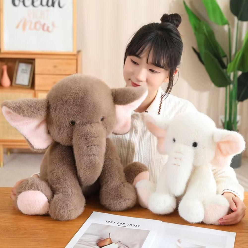 Cute Long Nose Elephant Plush Doll Collection Animal Stuffed Toys Birthday Gift