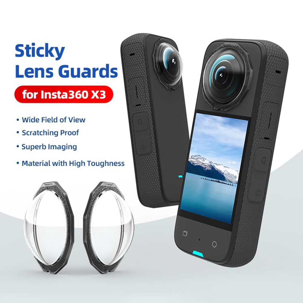 Anti-Scratch Sticky Lens Guards For Insta360 X3 Dual-Lens 360 Mod For Insta 360 X3 Protector Lens Cap Action Camera Accessories