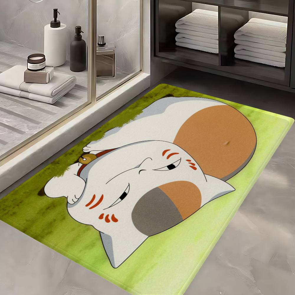 Natsumes Book Nyanko Sensei Entrance Door Mat Washable Non-Slip Living Room Sofa Chairs Area Mat Kitchen Welcome Doormat