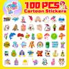 100 Small Size 4cm Castle Mix and Match Small Fresh Party Graffiti Stickers Cartoon Computer Water Cup Text