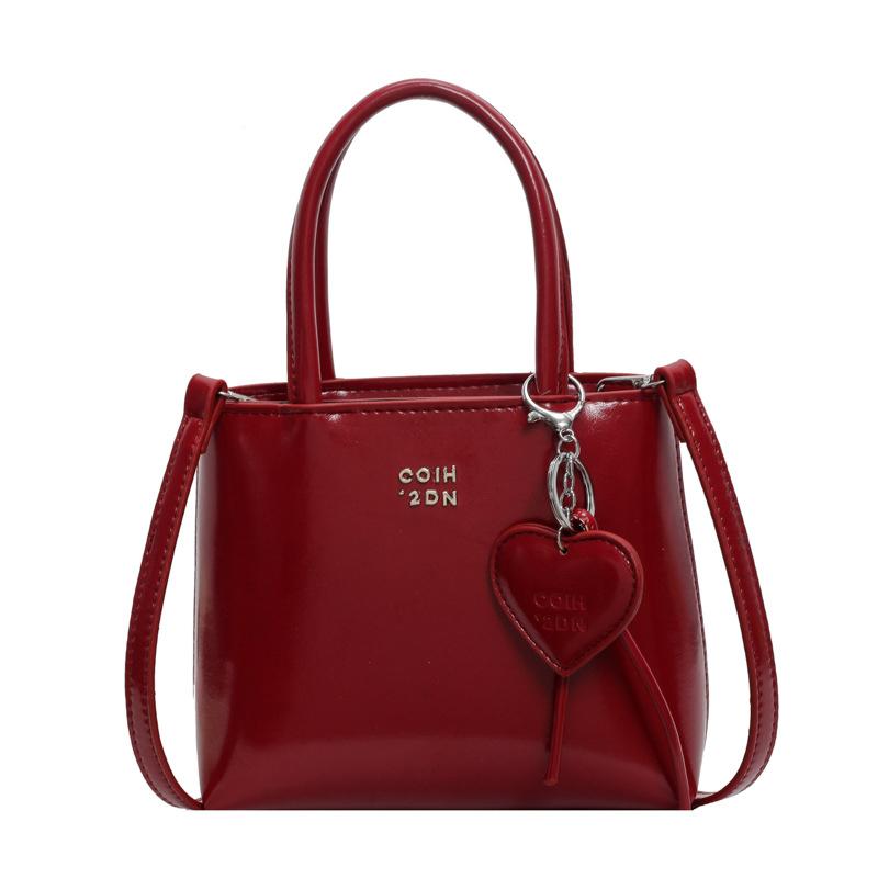 Красные свадебные сумки женские новые модные универсальные маленькие квадратные сумки женские простые мини-сумки из искусственной кожи с буквами на одно плечо