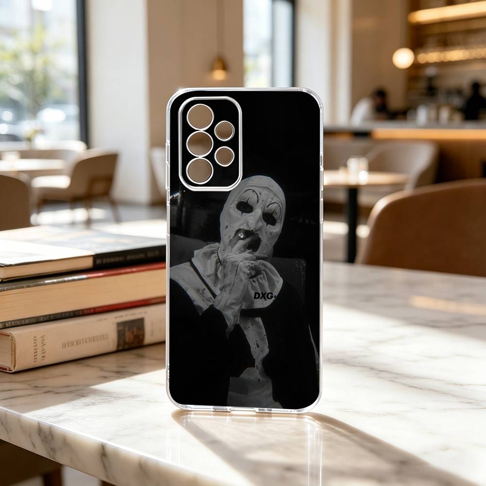 Art the C-Clown horror T-Terrifer Phone Case Transparent Silicone Soft For Samsung S25,S24,S21,S22,S23,S30,Ultra,S20,Plus,Fe