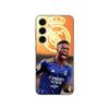 Чехол Samsung Galaxy S24 FE Обои Вини Джуниора Реал Мадрид Синий и желтый Maniacase
