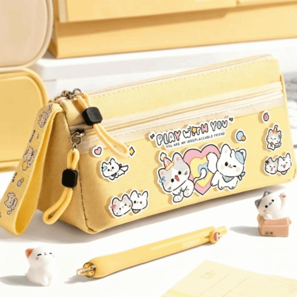 Large Capacity Pen Bag Portable Pencil Pouch New Panda Pencil Case School Supplies