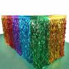 Rainbow Gradient Foil Fringe Table Skirt Wavy Design Table Decor Ornament  Birthday Party