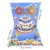 Fireworks Effect Happy Birthday Card Blowable Led Candle Birthday Cake Postcards  Mom