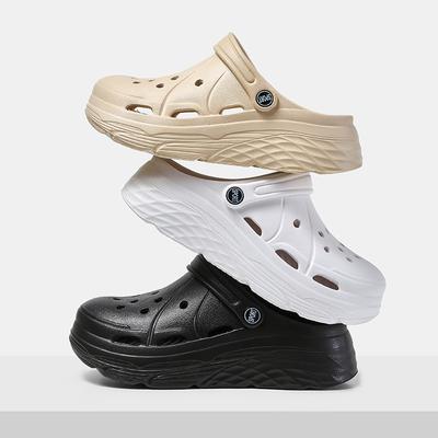 Платформенные шлепанцы женские летние новые туфли с отверстиями обувь на платформе женская модная eva пляжная обувь DIY облачные сандалии