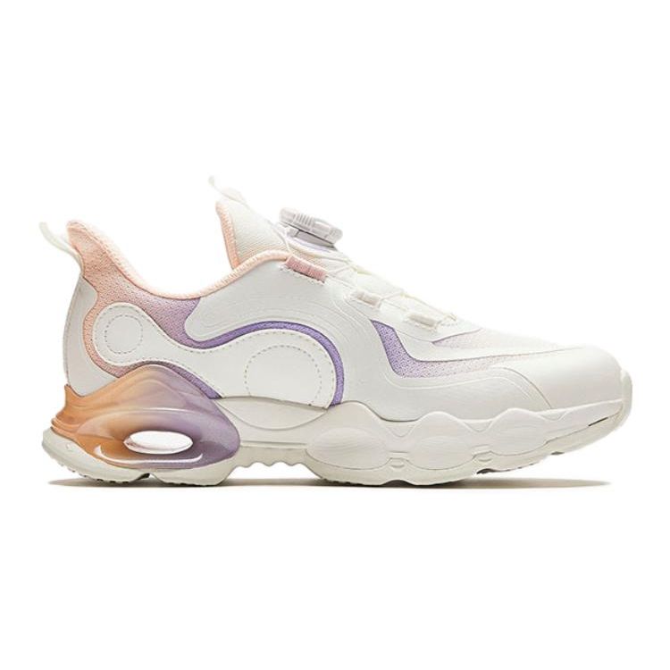 Anta Kids Energy Ring Comfortable Trendy Non-Slip Wear-Resistant Low-Top Running Shoes Kids Running Shoes White Pink Purple 322345512-1