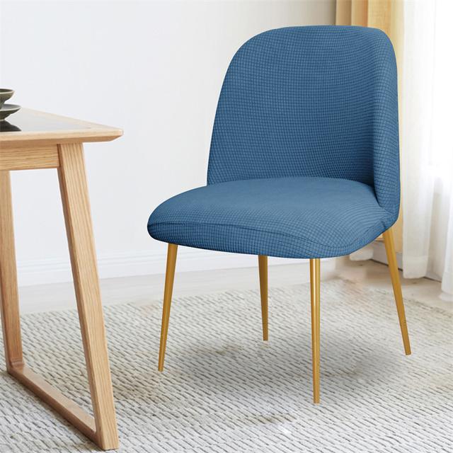 Low Back Chair Covers Polar Fleece Accent Dining Chair Slipcovers Curved Chair Covers Elastic Stretch Funda Silla Seat Cover