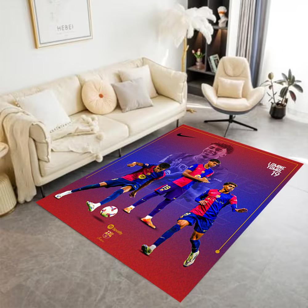Lamine Yamal's Spain Champions Celebration Floor Rug Office Rug Suitable for Study room Game Room Playrooms Dining Room Antislip Carpet Decorate Offic