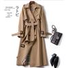 Women's Mid-Length Trench Coat: 2025 Spring/Autumn Korean Fashion, British Over-the-Knee Style