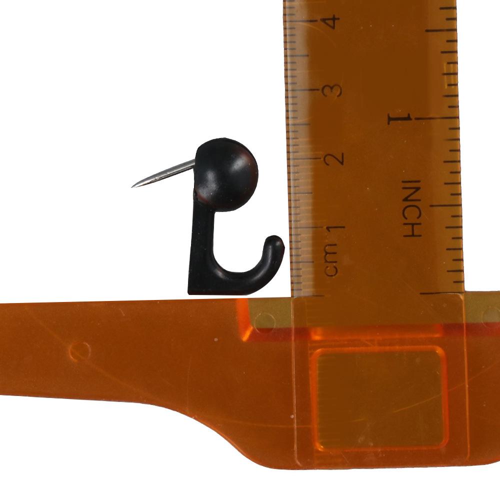 50 штук Черные вешалки Металлические булавки для подвешивания картин Прочные настенные крючки Дом Офис