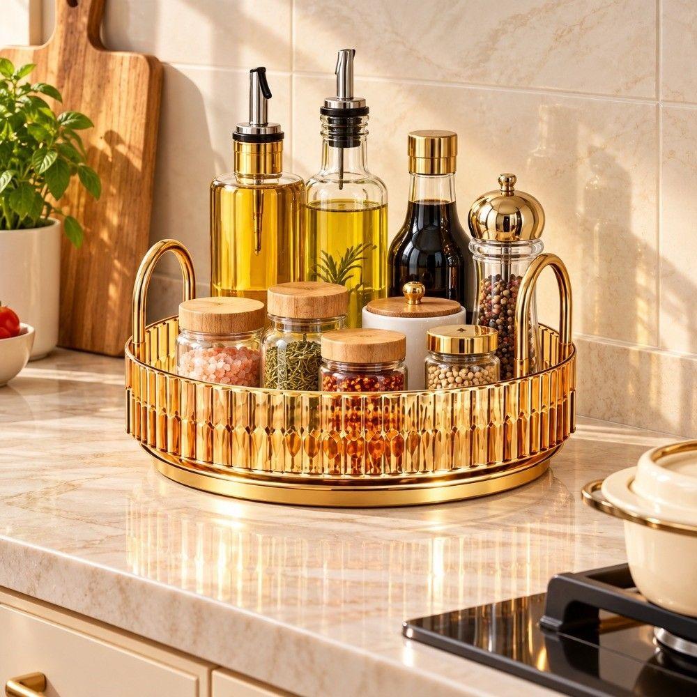 Round Rotating Storage Shelf Multi Tier Skincare Organizer Storage Shelf Makeup Skincare Storage