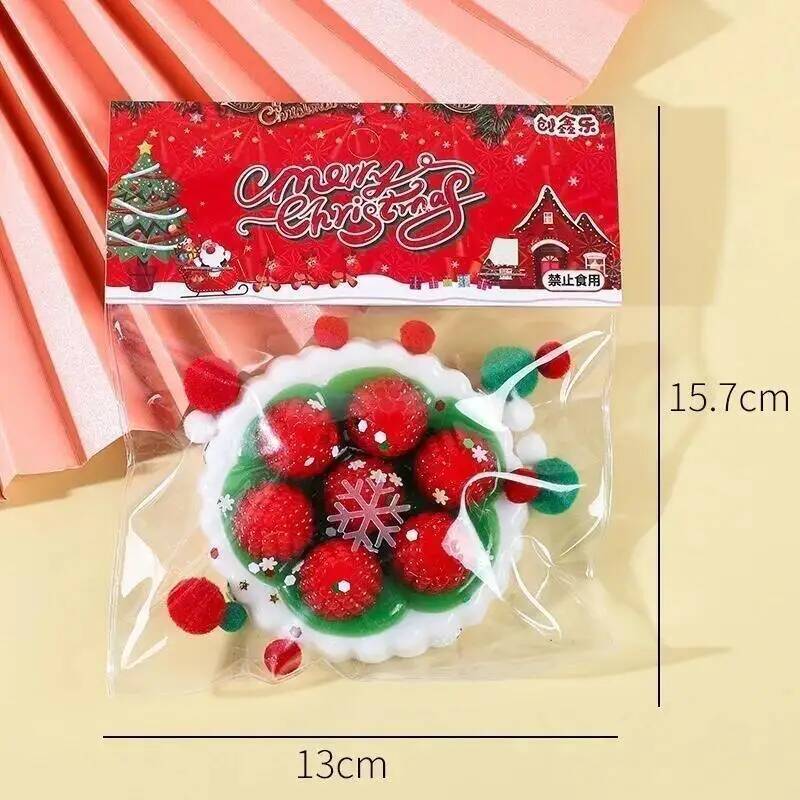 Christmas Cat Paw Squishy Fidget Toy Cute Slow Rebound Stress Relief Toy Pinch Decompression 2025 Xmas Gift Cat Claw Squeeze Toy