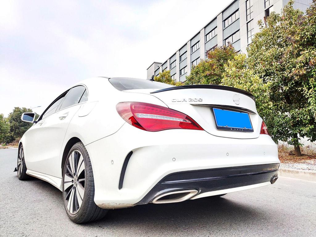 Compatible AMG Rear Spoiler & Brabus Front Lip Kit for 2013-2019 Mercedes-Benz CLA-Class W117