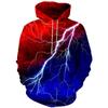 Мужская толстовка с капюшоном с принтом Lightning 3D, модные толстовки, пуловеры с длинным рукавом для мальчиков и девочек, повседневная уличная куртка с капюшоном