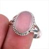 Natural Pink Opal Gemstone 925 Solid Sterling Silver Jewelry Ring Size 10 Q7Q37