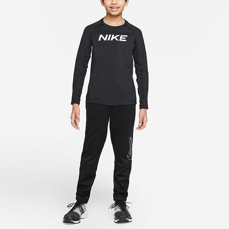 Nike Тренировочный топ с длинным рукавом Dri-Fit Детские топы Черный DM8529-010