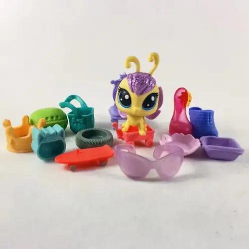 Hasbro Littlest Pet Shop Мультяшная Q-версия Животное Мини-подставки Котенок с короткой шерстью Собака Милый Большеглазый Детские Фигурки Игрушка