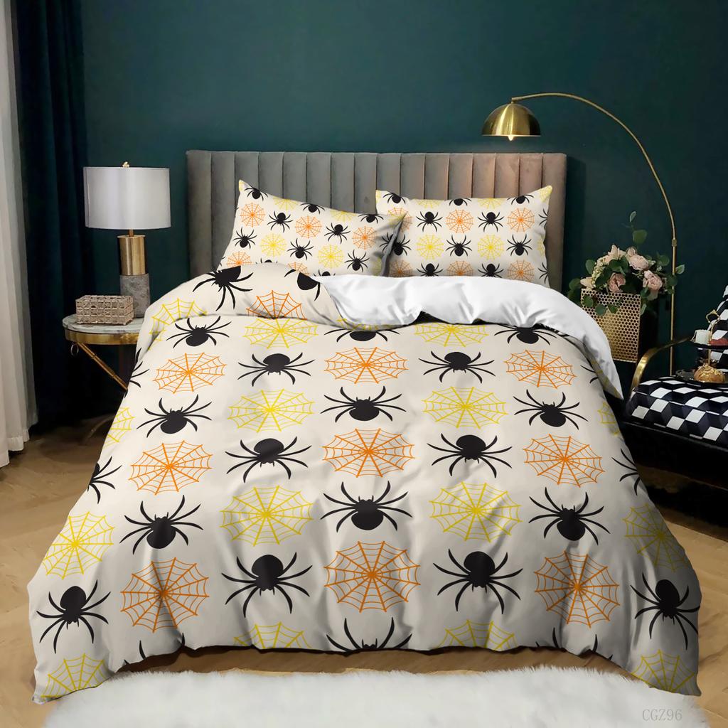 Hot-Selling Holiday Halloween Three-Piece Digital Printing Quilt Cover Bedding