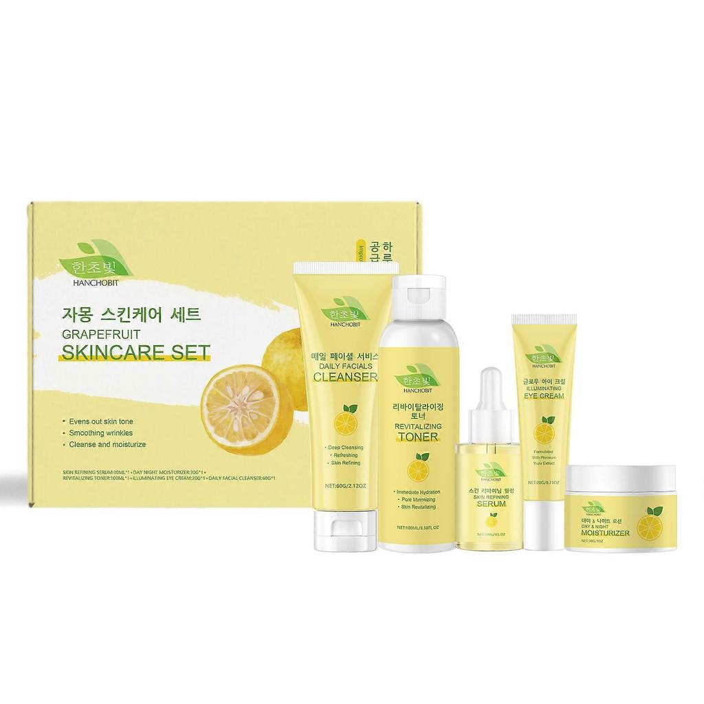 Pomelo Skin Care Gift Set, Daily Facial Care Hydrating Cream Skin Care Set
