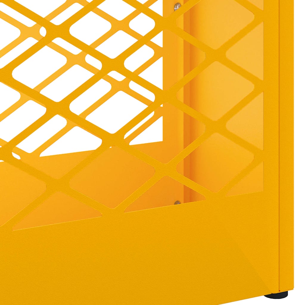 Umbrella Stand Mustard Yellow 28 x 12 x 41 cm Steel