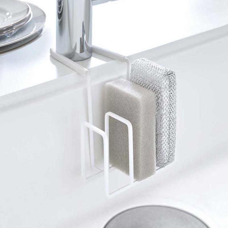 Faucet Sink Storage Rack, Scouring Pad Cloth Rack, Multi-functional Sponge Drain Rack for Storage