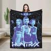 Super Soft Decorative Throw Blanket KPop Demon Hunters Anime Flannel Bedspread for Couch Bed Sofa Cover