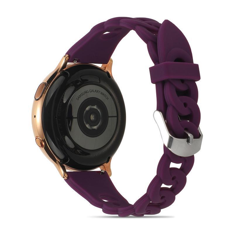 YurKem 20 мм 22 мм женский силиконовый ремешок для Samsung Galaxy Watch 4 3 41 мм 45 мм браслет S3 42 мм 46 мм Active 2 Gear ремешок для часов