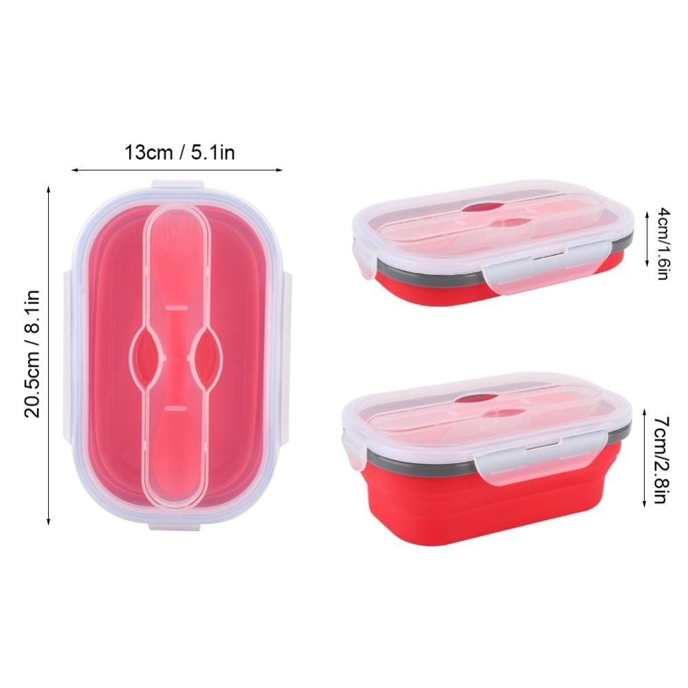 800ml Foldable Bento Box Microwave Safe Portable Food Storage Outdoor Travel