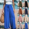 Women's Four Seasons Wide Leg Loose Drawstring Comfortable Casual Fashion Pants