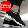 Height Increasing Shoes for Men 8cm Invisible Elevator Sneakers Man Breathable Mesh White Casual Shoes Men Sneakers 10cm Insole