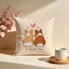 Bouncy Corgi Cushion Cover Soft Pillow Cases for Home Bedroom Living Room Sofa