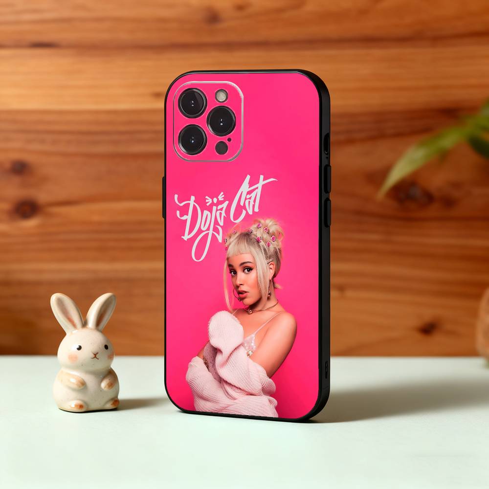 Милый Чехол для Телефона D-Doja C-Cat Singer Для iPhone17,16,15,14,13,12,Plus,Pro Max, 5G Другие Мягкий Черный Чехол