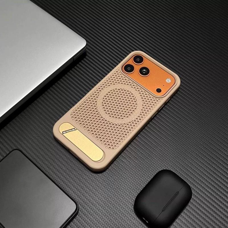 Чехол для телефона iPhone 18 Pro Max Серия 17 Магнитная подставка Отвод тепла Ударопрочный Защита от падений Полная защита