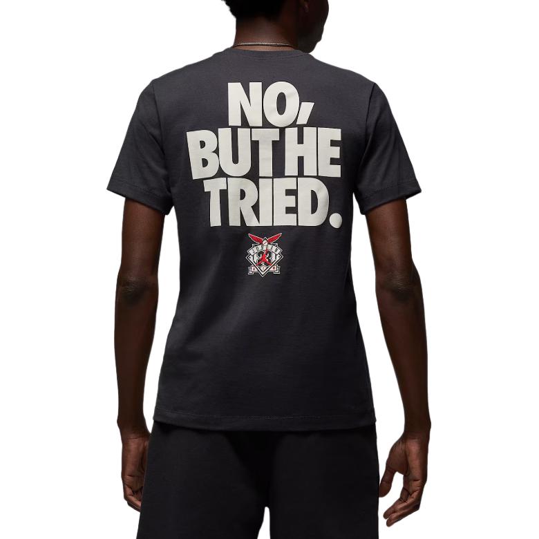 Футболка Air Jordan MJ Core Blank Diamond 45 Черный меланж Мужские топы IF2950-045