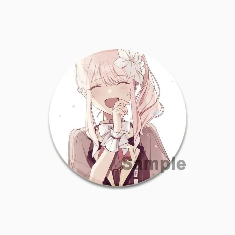 32/44/58 мм Акияма Мизуки мультфильм милые броши ручной работы круглый пластиковый значок аниме ювелирные изделия эмалированные булавки для рюкзака одежда шляпа
