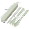 Skater Antibacterial Silent Trio Set, Chopsticks, Spoon, and Fork, Dark Green, Made In Japan, TAC1AG-A
