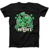 St. Patrick's Day Green Dinosaur Best Seller Funny Gift Black Tee T Shirt 366