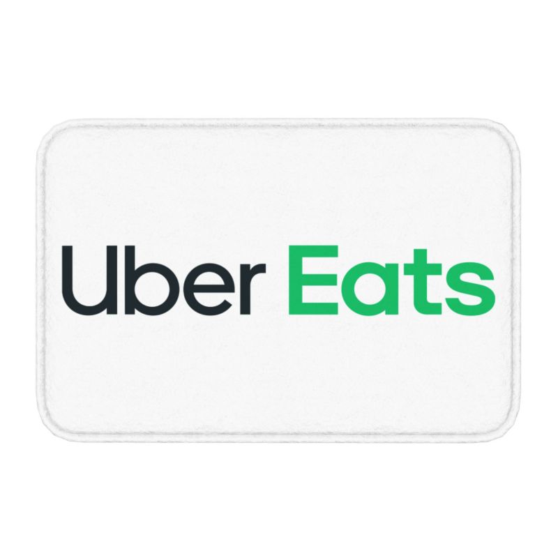 Uber Eats Driver Logo Front Door Mat Anti-Slip Outdoor Quick Dry Doormat Floor Bathroom Entrance Rug Carpet