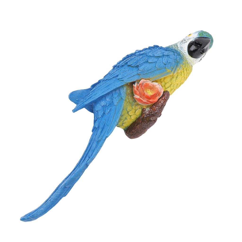 Parrot Sculpture Multifunctional Realistic Carving Resin Weather Proof Parrot Decor Ornaments