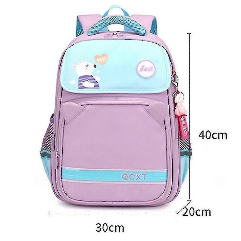 Backpacks Cartoon High-end Elementary School Girls And Pupils Schoolbags Purple