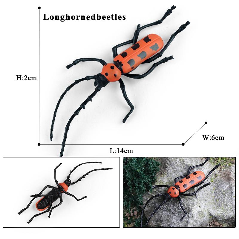 Oenux Симуляция Стрекоза Кузнечик Сороконожка Дикие Насекомые Животные Модель Фигурки Миниатюрная Образовательная Коллекция Детская Игрушка