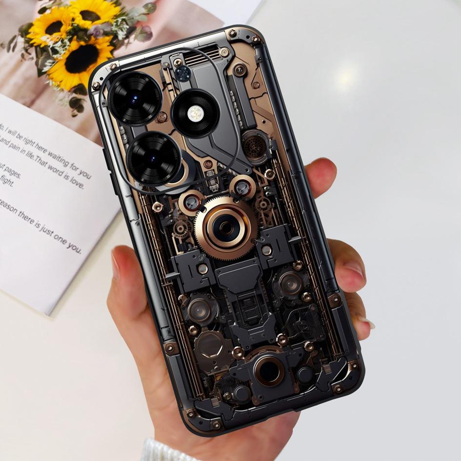 Чехол для Tecno Spark 20C Чехол Spark 20 Pro Популярный Цветок Бабочка Прозрачные Силиконовые Чехлы для Телефона Для Tecno Spark 20 Spark20 Funda