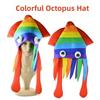 Cute Octopus Shaped Hat Rainbow Halloween Party Cap Dressing up Cosplay Headgear  Photography Prop